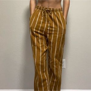 Mustard yellow linen pants